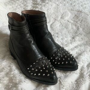 Anthropologie Dark Green Ankle Boots Size 6